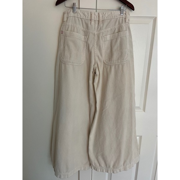 BDG Urban Outfitters Cream Sienne Corduroy Wide Leg Paneled Utility Pants Size 6 - Picture 4 of 8